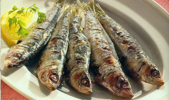 Grillede sardiner