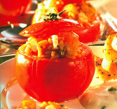 Grillede tomater mediterrane