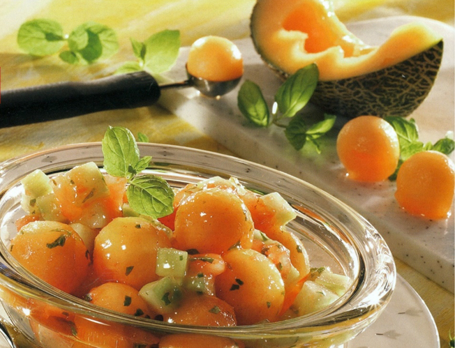 Melon med vinaigrette