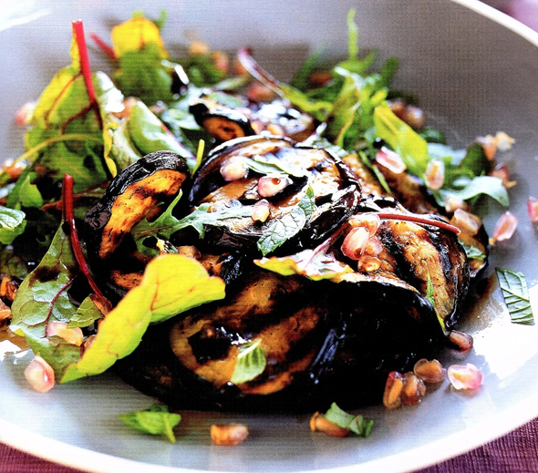 Grillet aubergine som i Mellemøsten